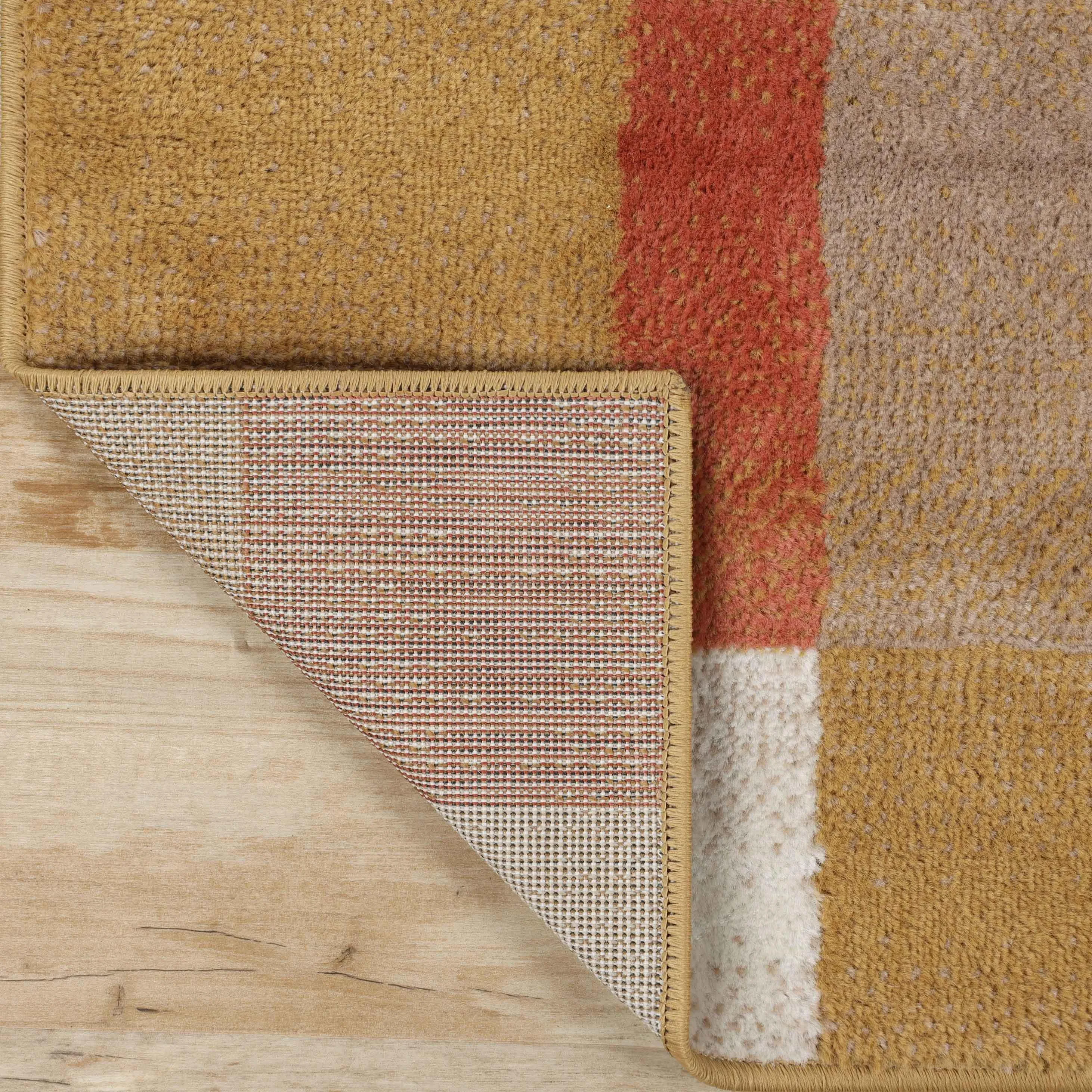 Clifton Geometric Color Block Plush Indoor Area Rug or Runner Rug