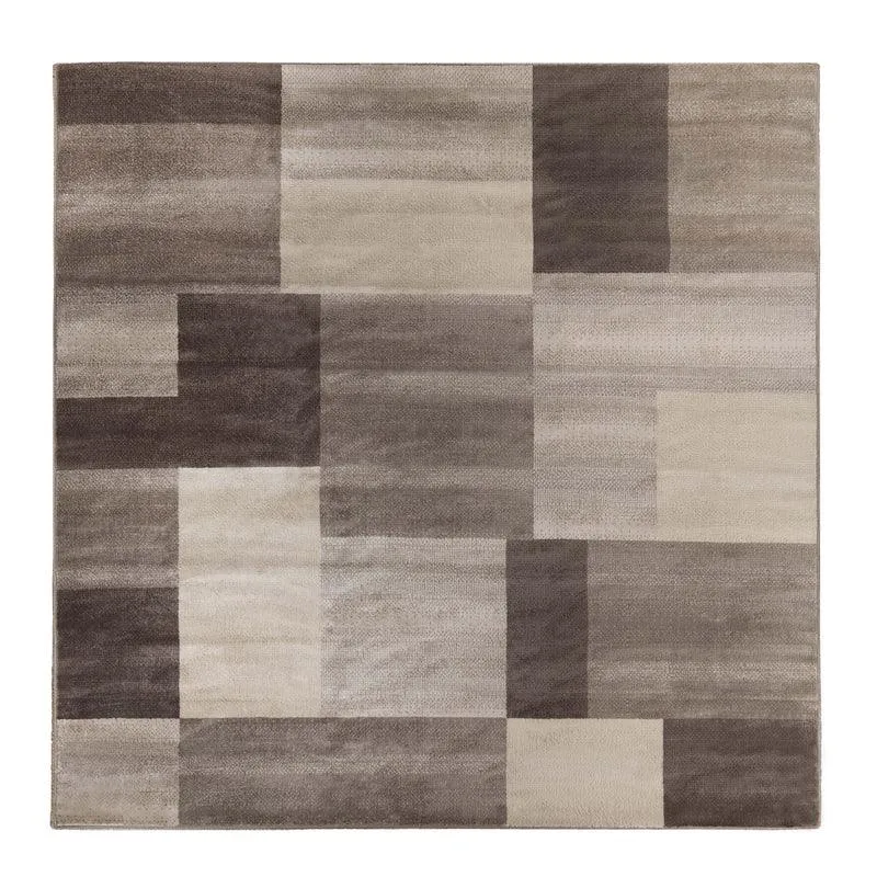 Clifton Geometric Color Block Plush Indoor Area Rug or Runner Rug