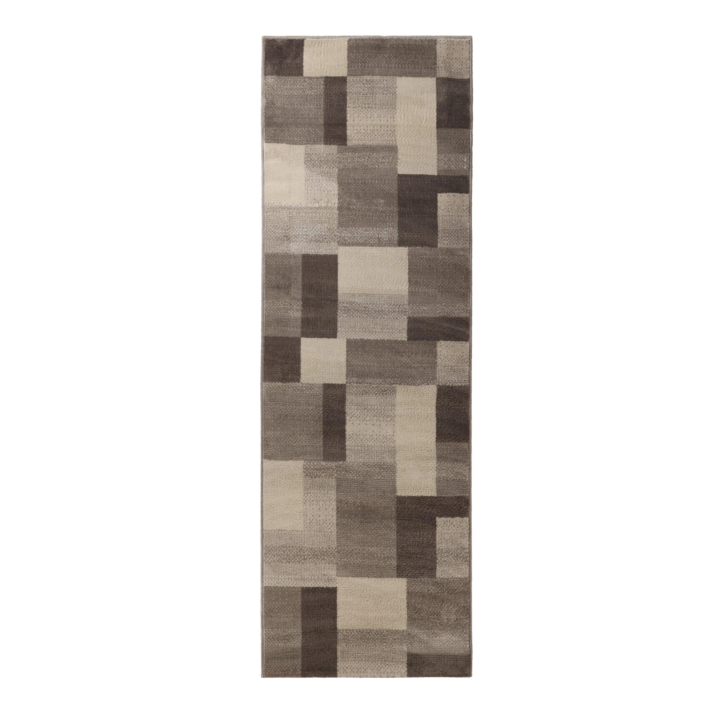 Clifton Geometric Color Block Plush Indoor Area Rug or Runner Rug