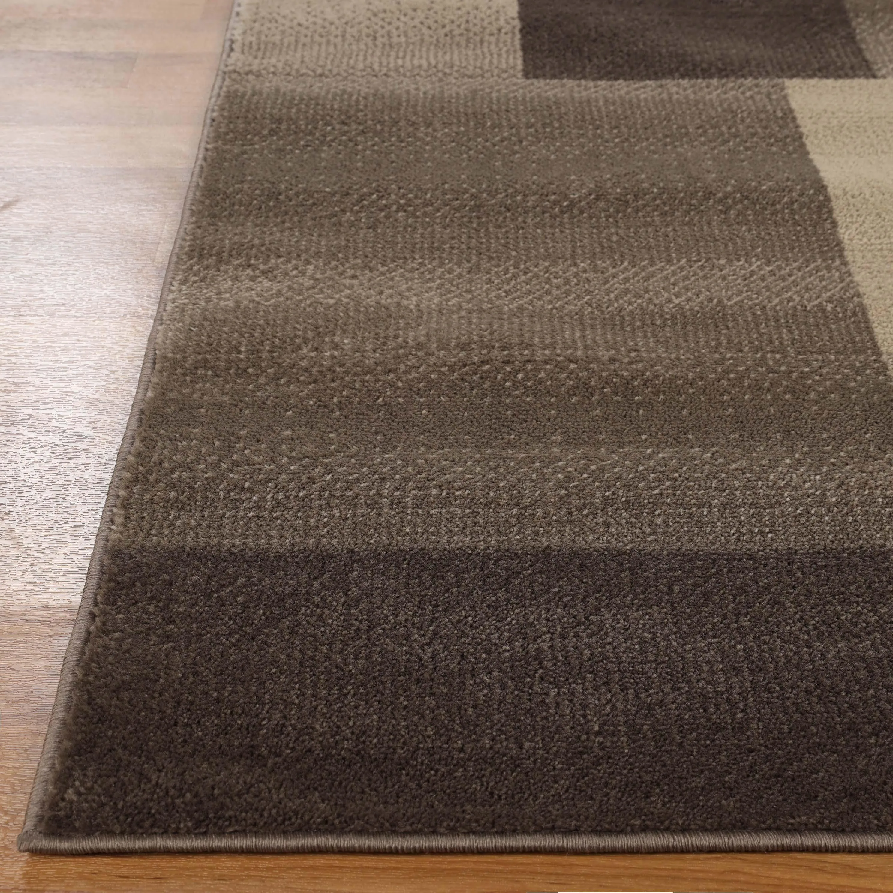 Clifton Geometric Color Block Plush Indoor Area Rug or Runner Rug