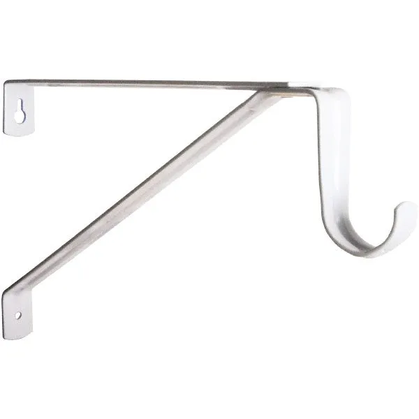 Closet Rod and Shelf Bracket - White