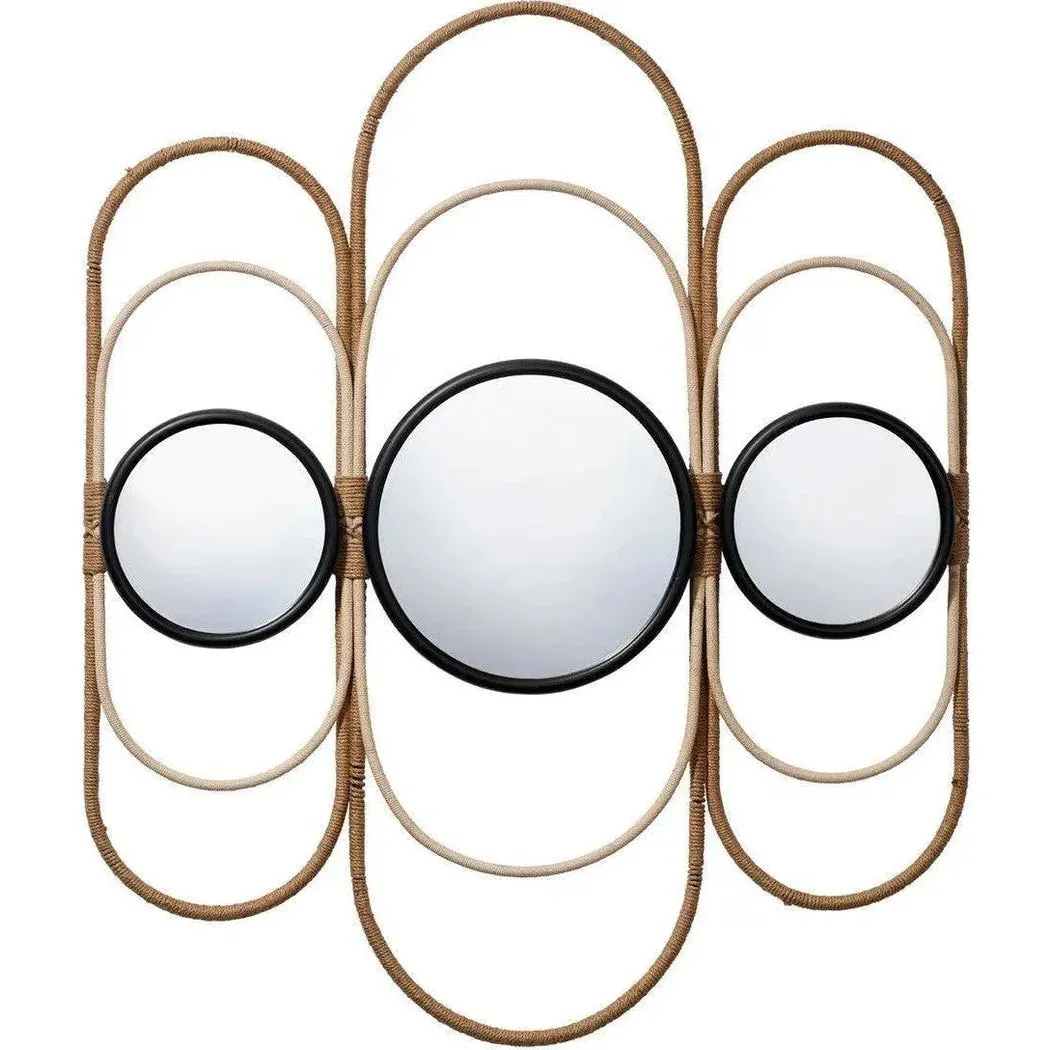 Coastal Style Natural Jute Rope Milo Decorative Wall Mirror