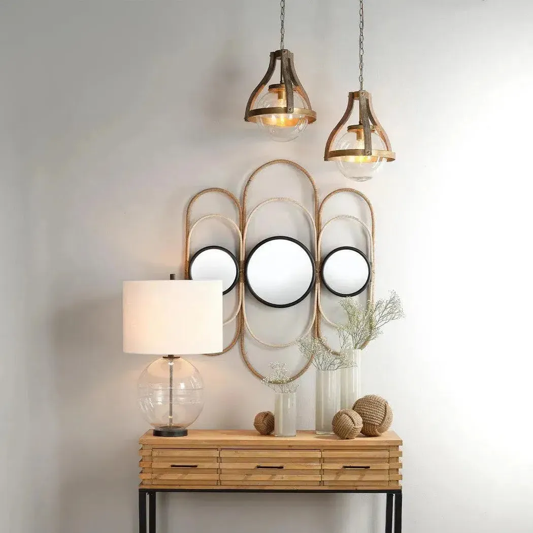 Coastal Style Natural Jute Rope Milo Decorative Wall Mirror
