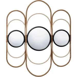 Coastal Style Natural Jute Rope Milo Decorative Wall Mirror
