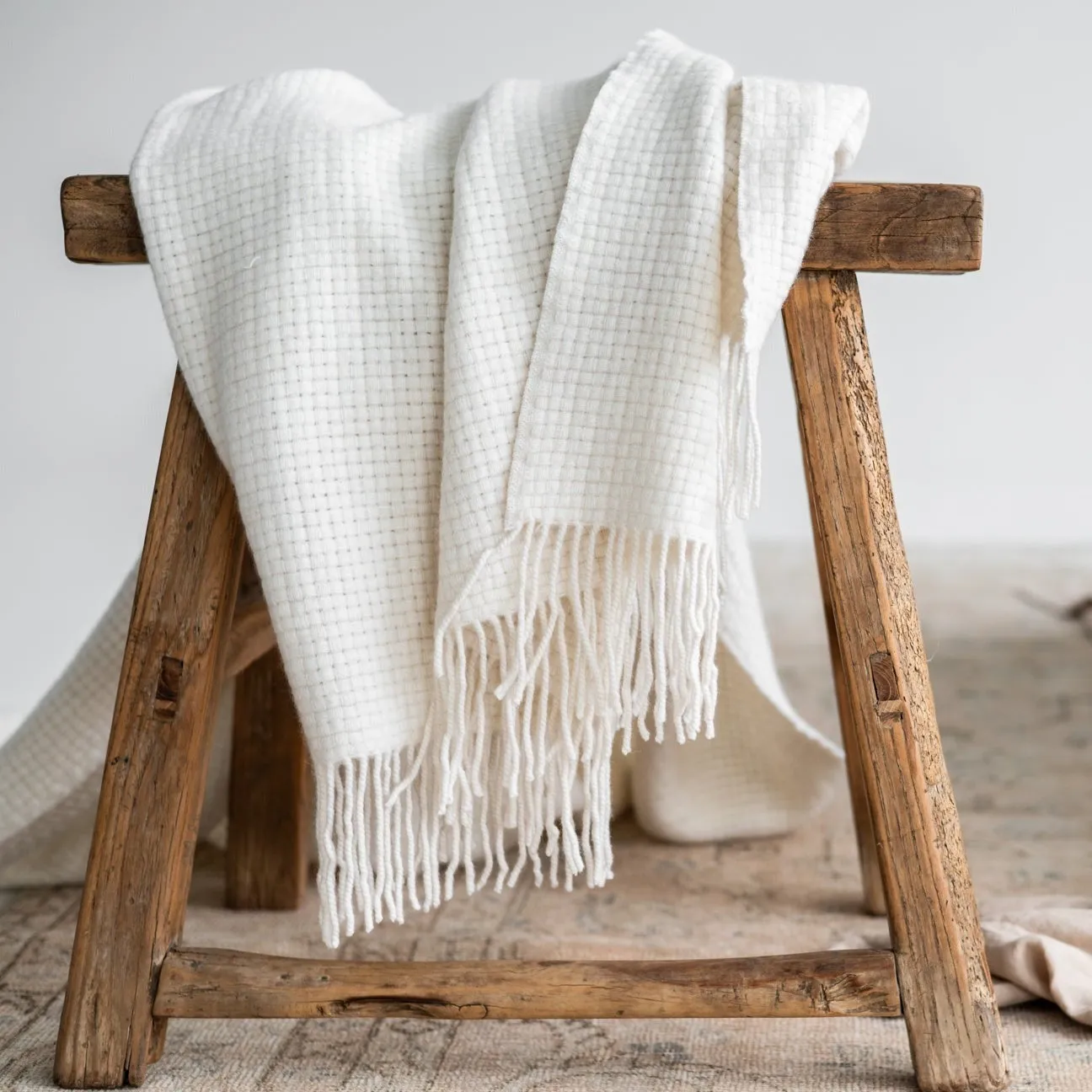 Cocoon Cashmere Merino Throw - Cream