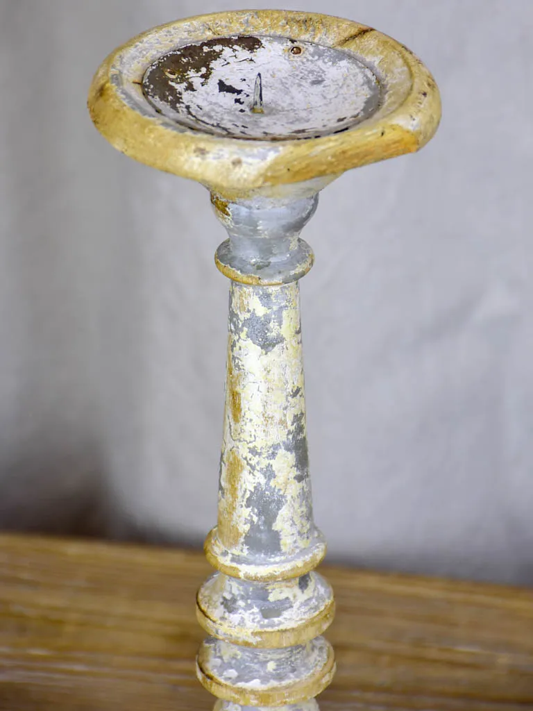 Collection of four rustic vintage candlesticks