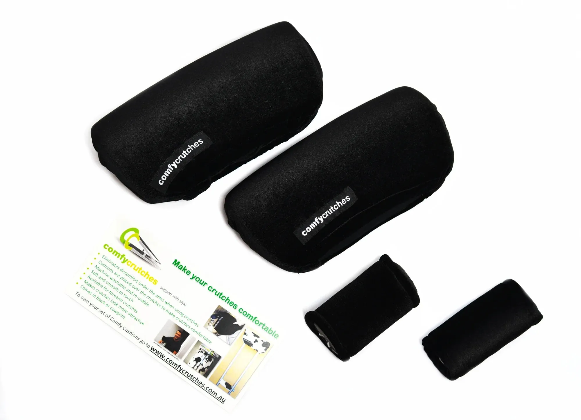 Comfy Crutches Underarm Cushions Black