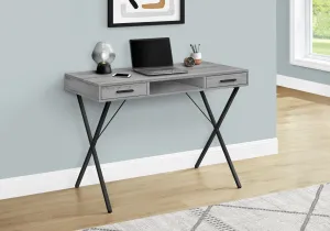 Computer Desk - 42"L / Grey / Black Metal