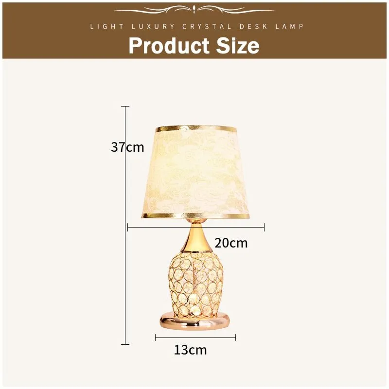 Crystal Table Lamp for Bedroom