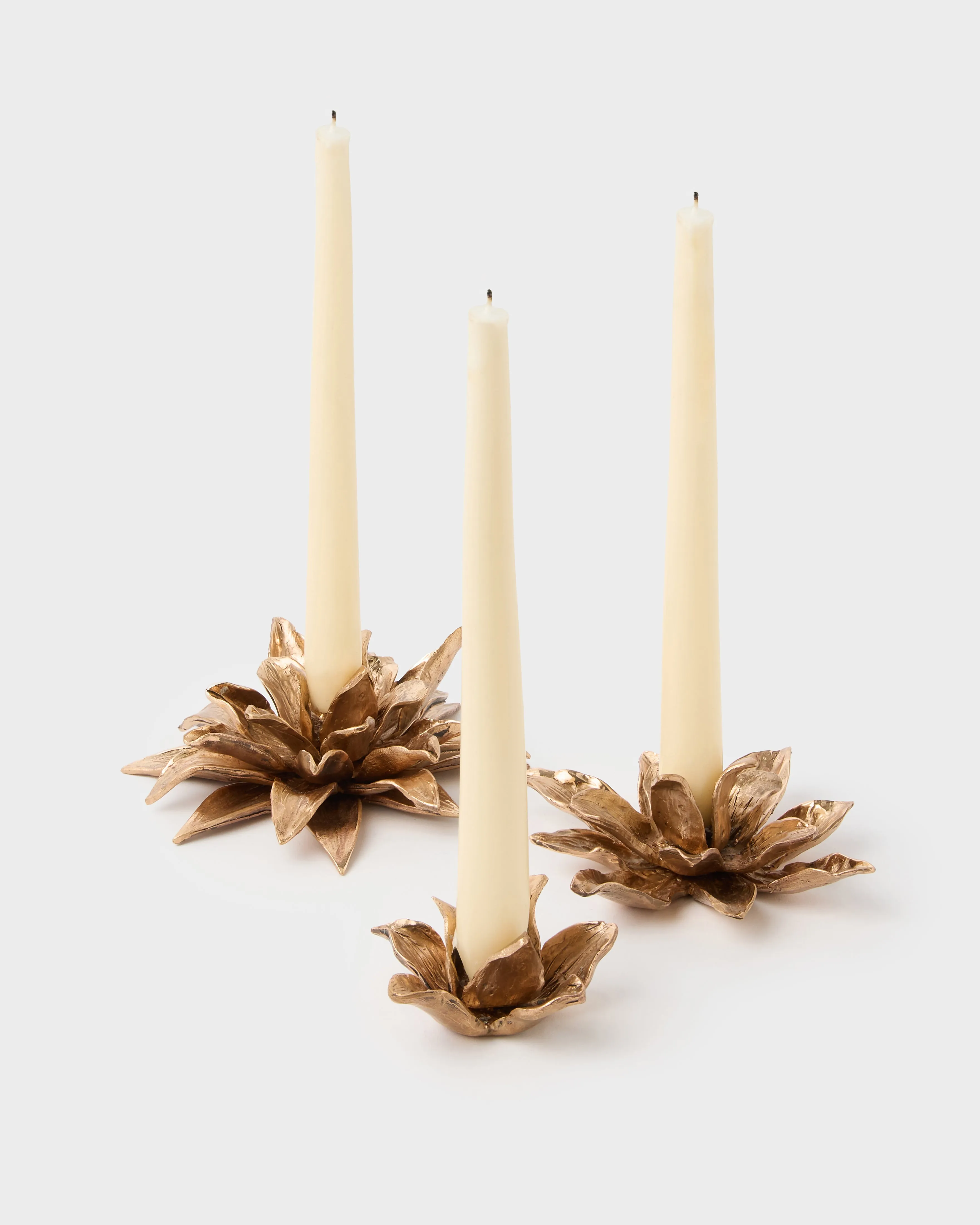 Dalia Bronze Candle Holder by Osanna Visconti, Medium
