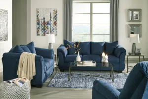 Darcy Sofa, Loveseat and Recliner in Blue
