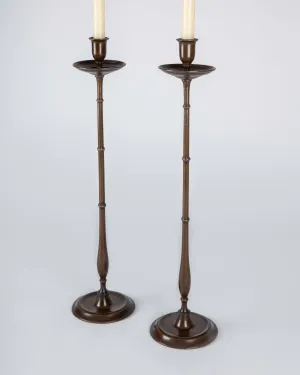 Dark Brass Candlesticks