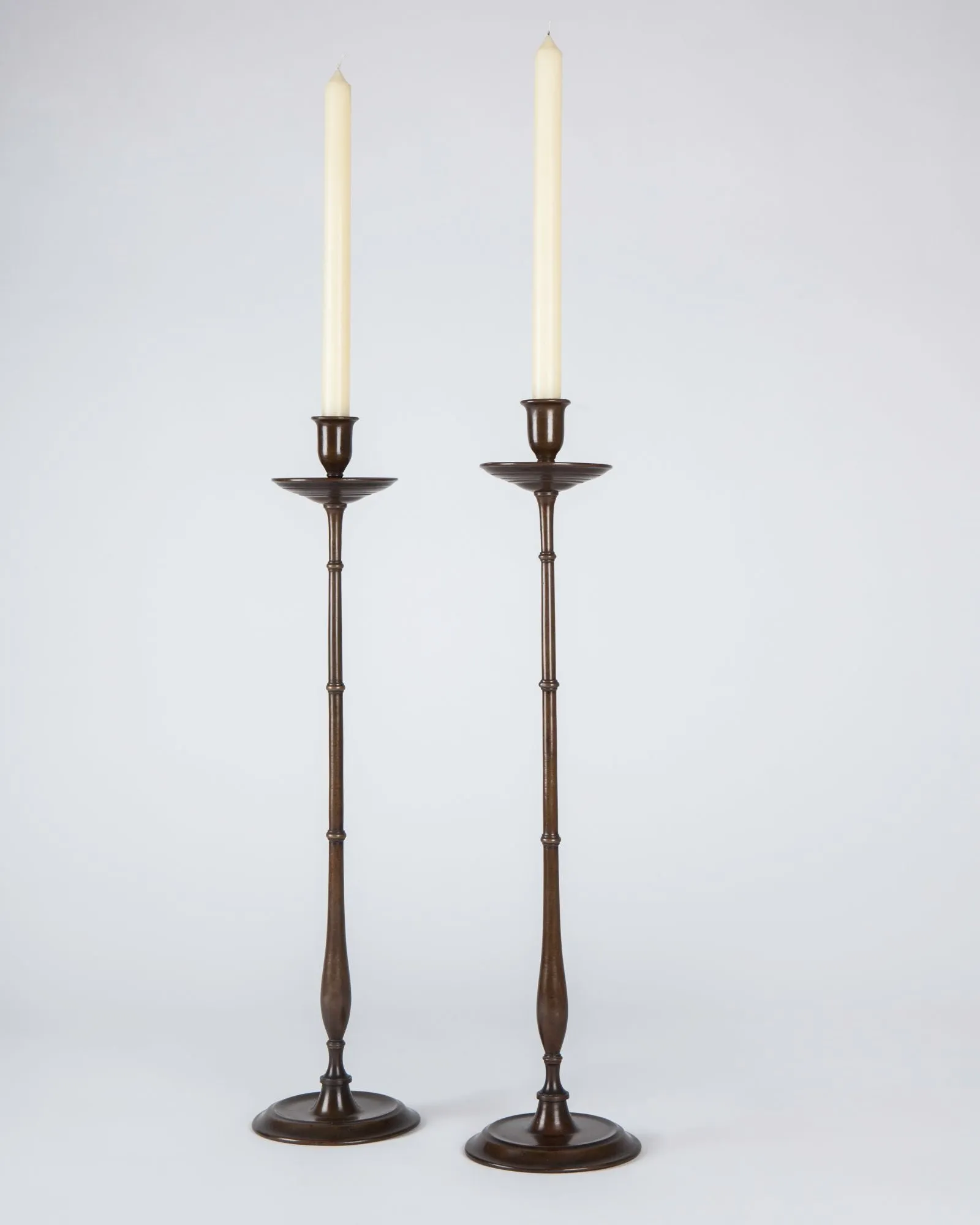 Dark Brass Candlesticks