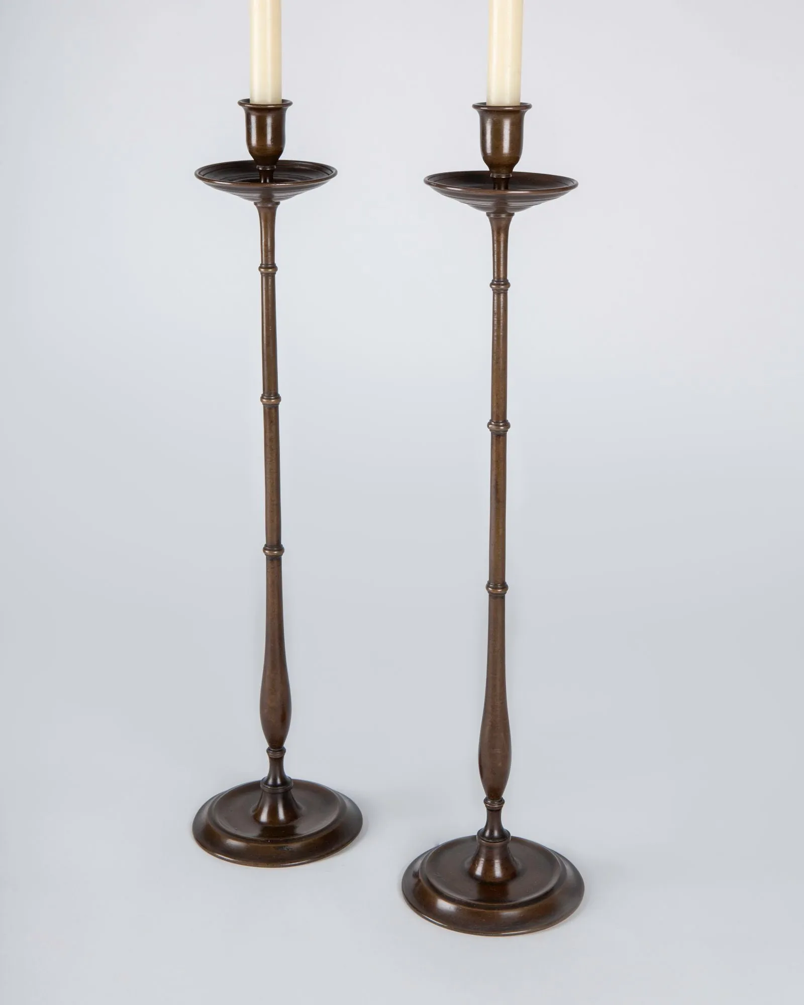 Dark Brass Candlesticks