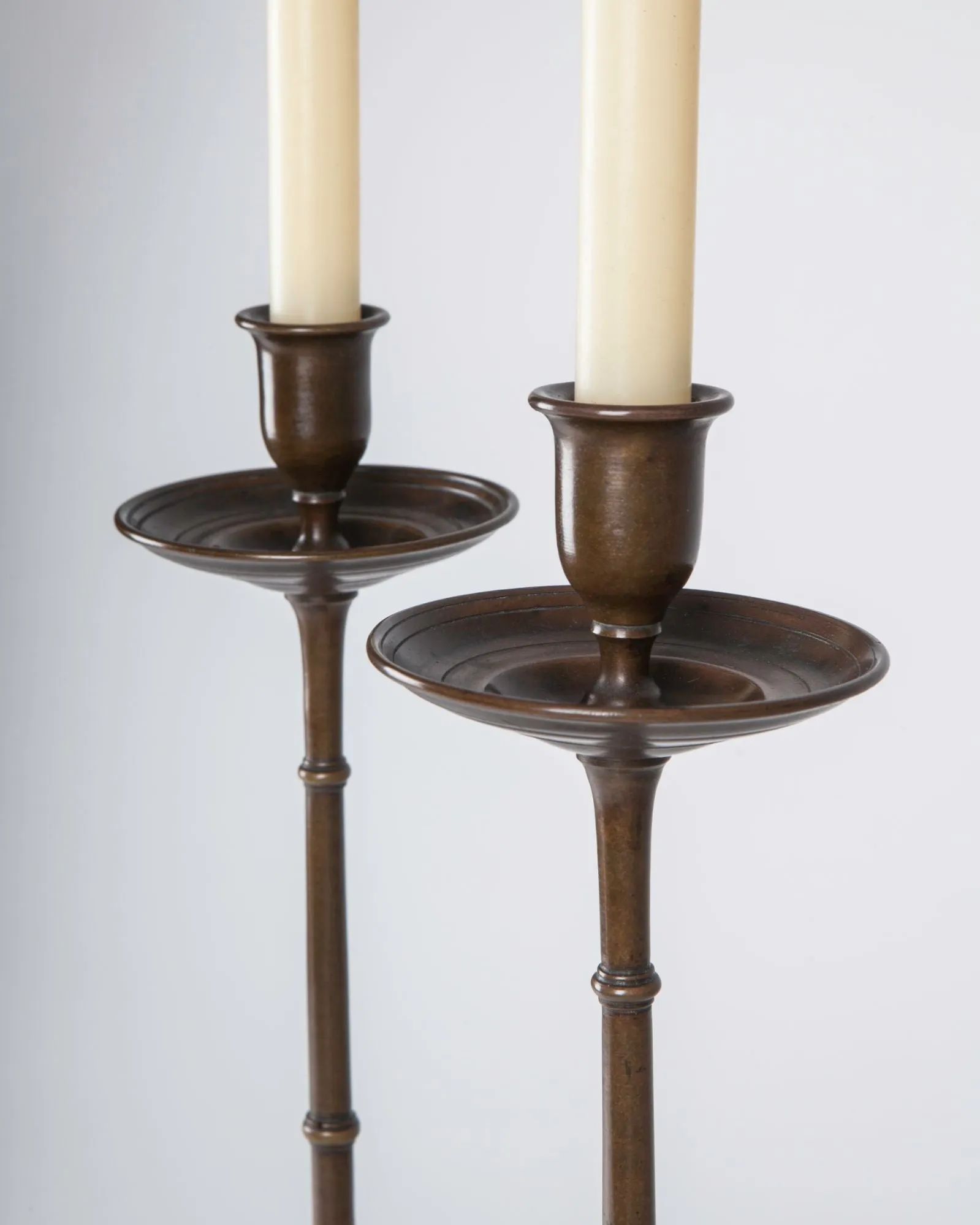Dark Brass Candlesticks