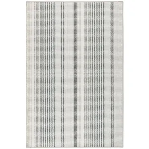 Dash & Albert Gradation Ticking Grey Washable Rug
