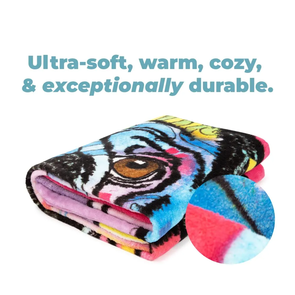 Dean Russo Pug Luv Super Soft Plush Fleece Throw