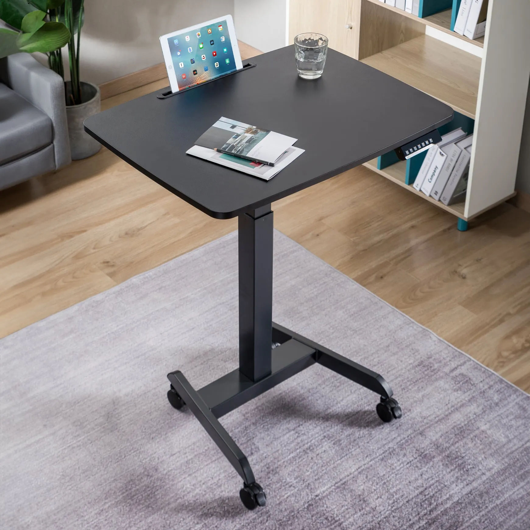 Desky Single Sit Stand Pedestal Desk