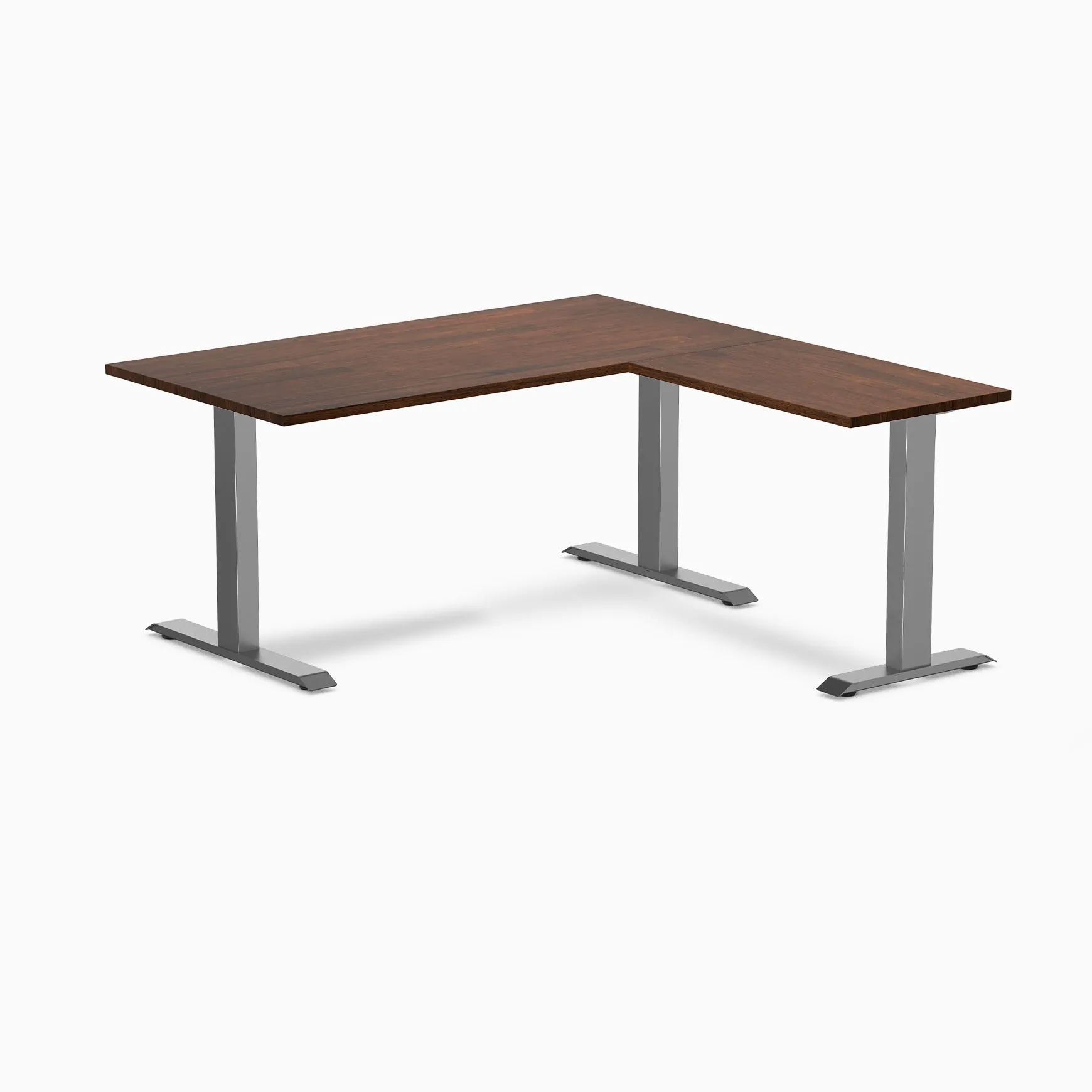 Desky Zero Rubberwood L-Shape Office Desk