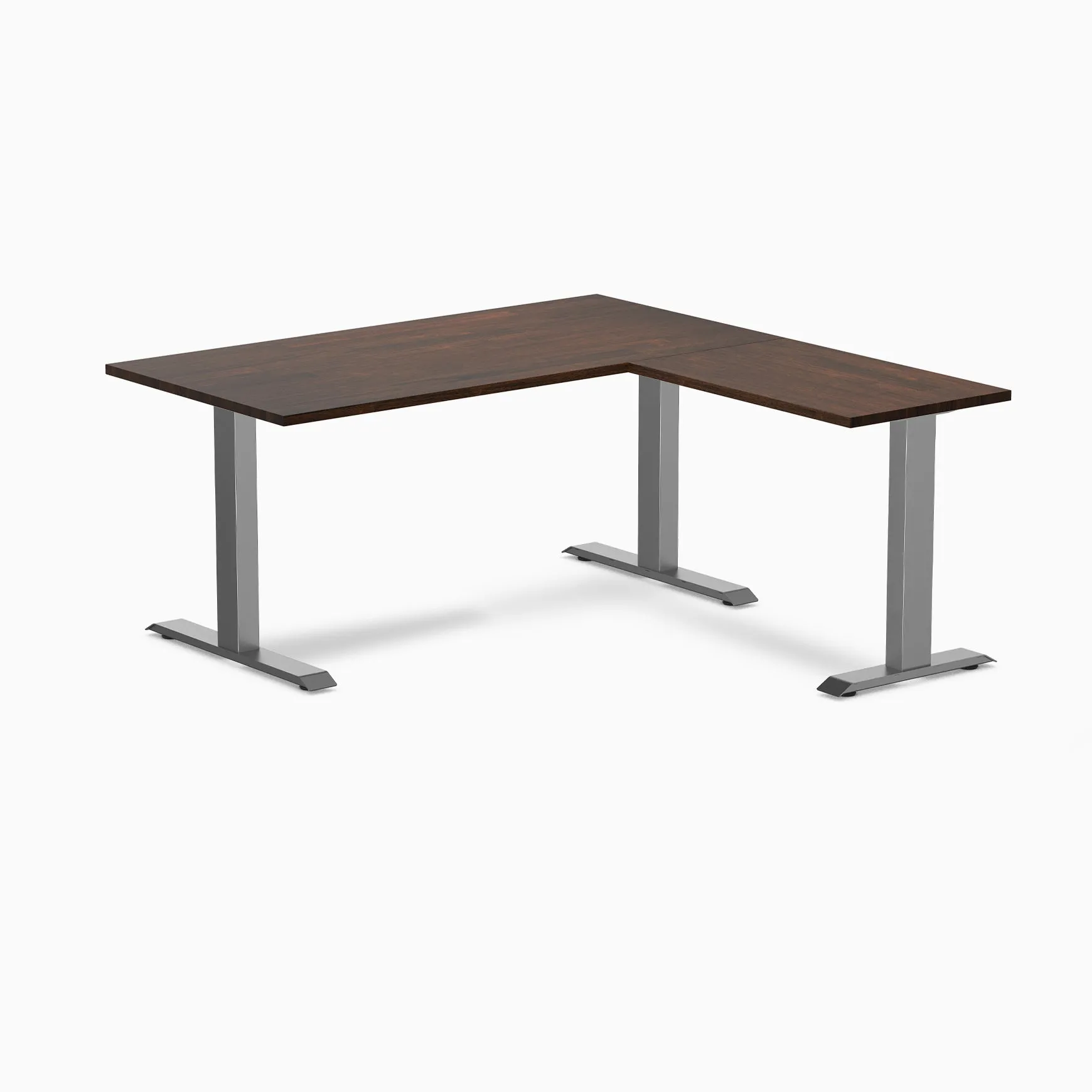 Desky Zero Rubberwood L-Shape Office Desk