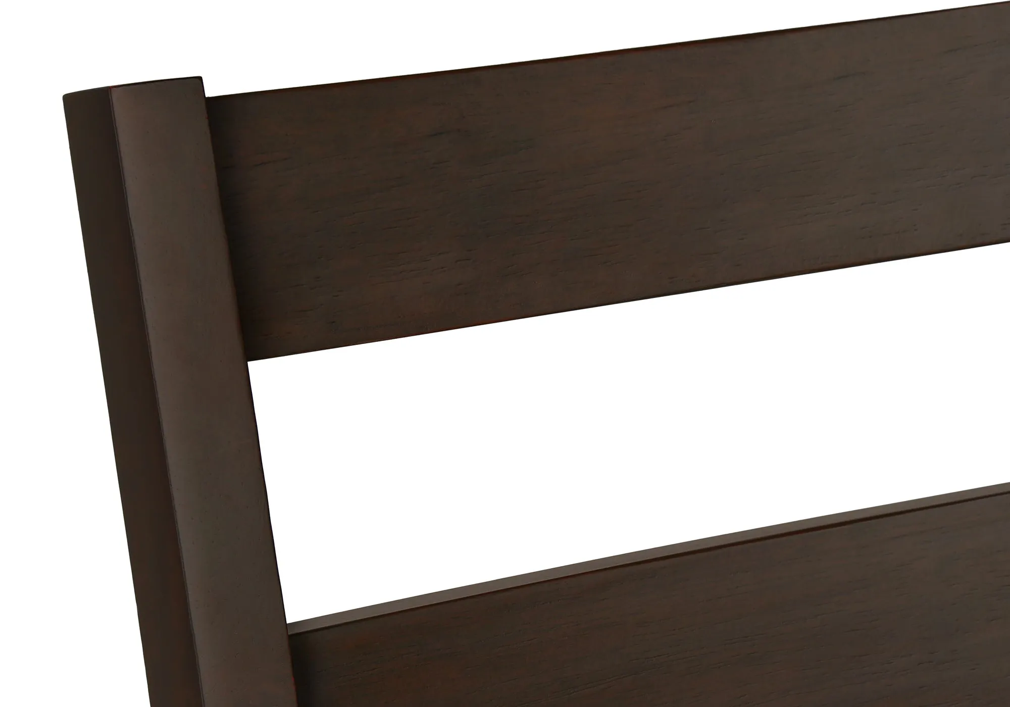 Dining Chair, Set Of 2, 37" Height, Kitchen, Dining Room, Side, Upholstered, Brown Leather Look, Brown Solid Wood, Transitional