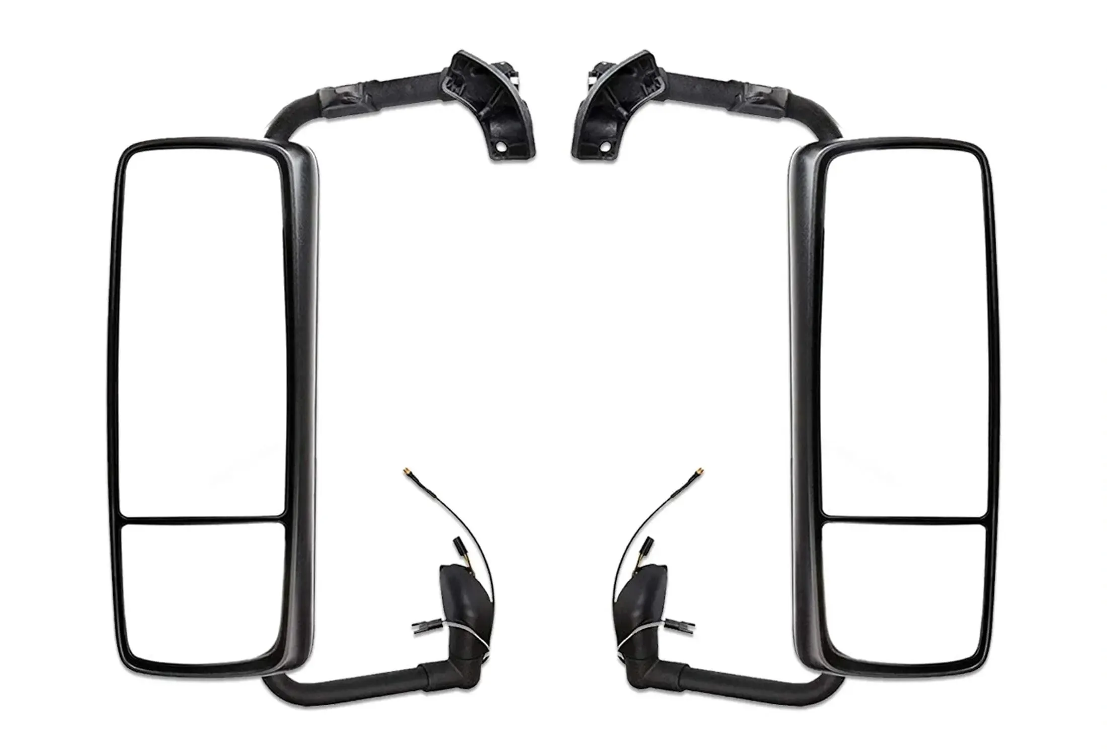 Door Side Mirrors Black Power Heated Set 2004-2024 Volvo VNL VNM VNX VNR