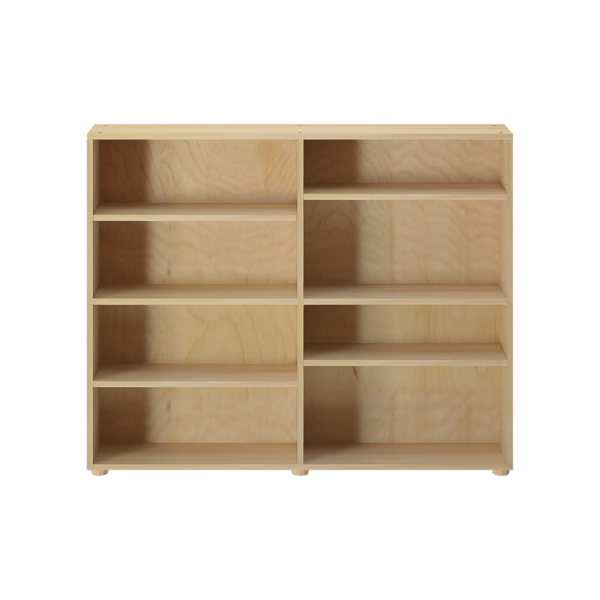 Double Mid 8 Shelf Bookcase