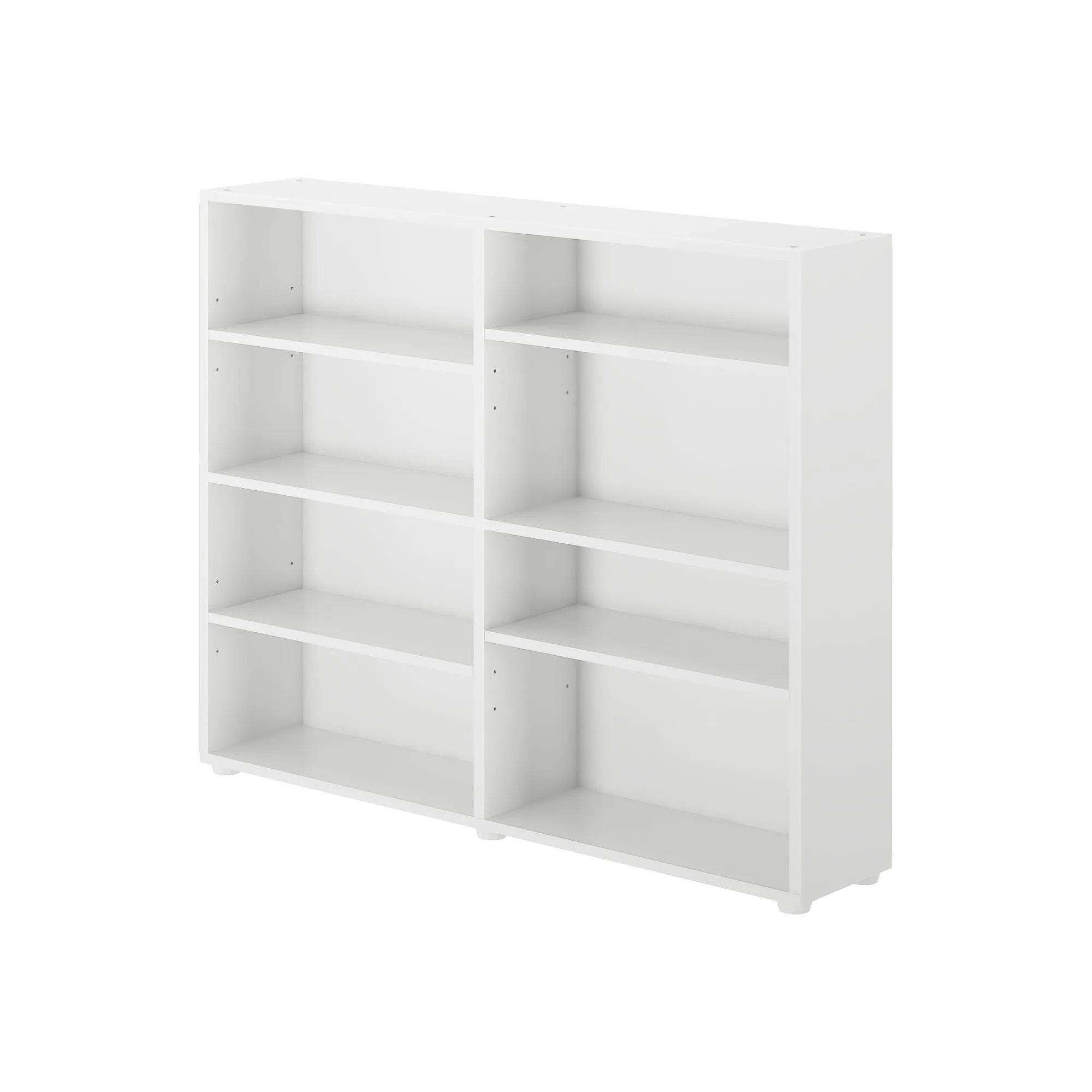 Double Mid 8 Shelf Bookcase