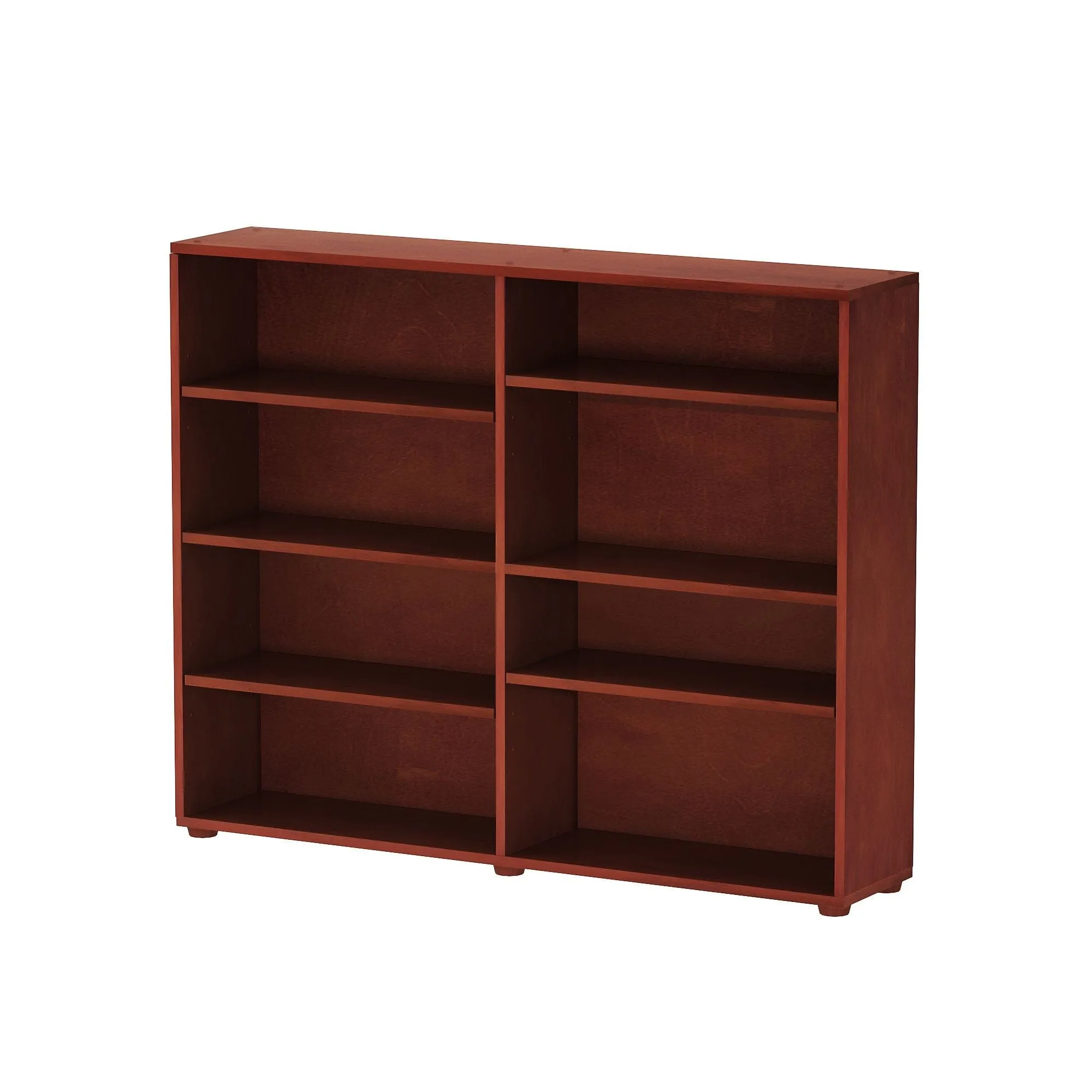 Double Mid 8 Shelf Bookcase