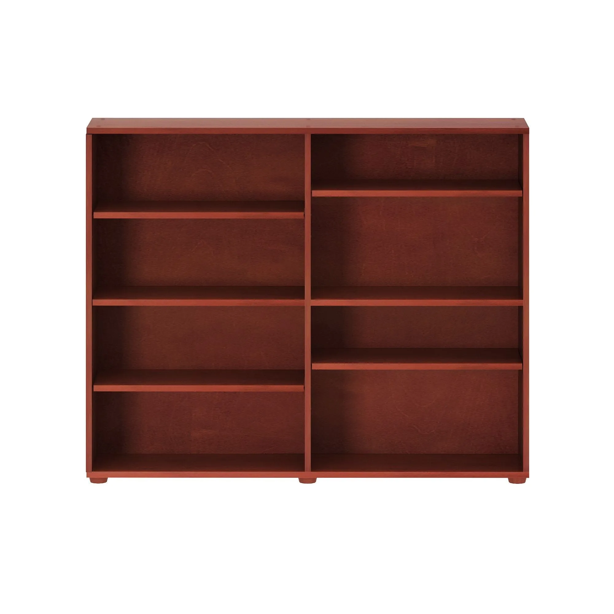 Double Mid 8 Shelf Bookcase