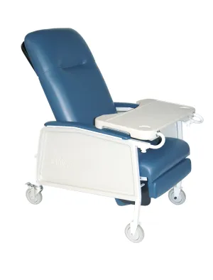 Drive Medical d574ew-br 3 Position Heavy Duty Bariatric Geri Chair Recliner, Blue Ridge