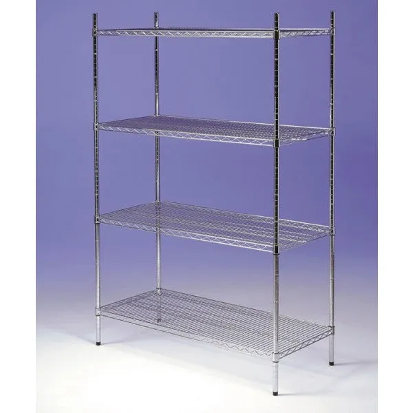 EAIS EZ Store 4 Tier Nylon Coated Wire Shelving - 1800mm High