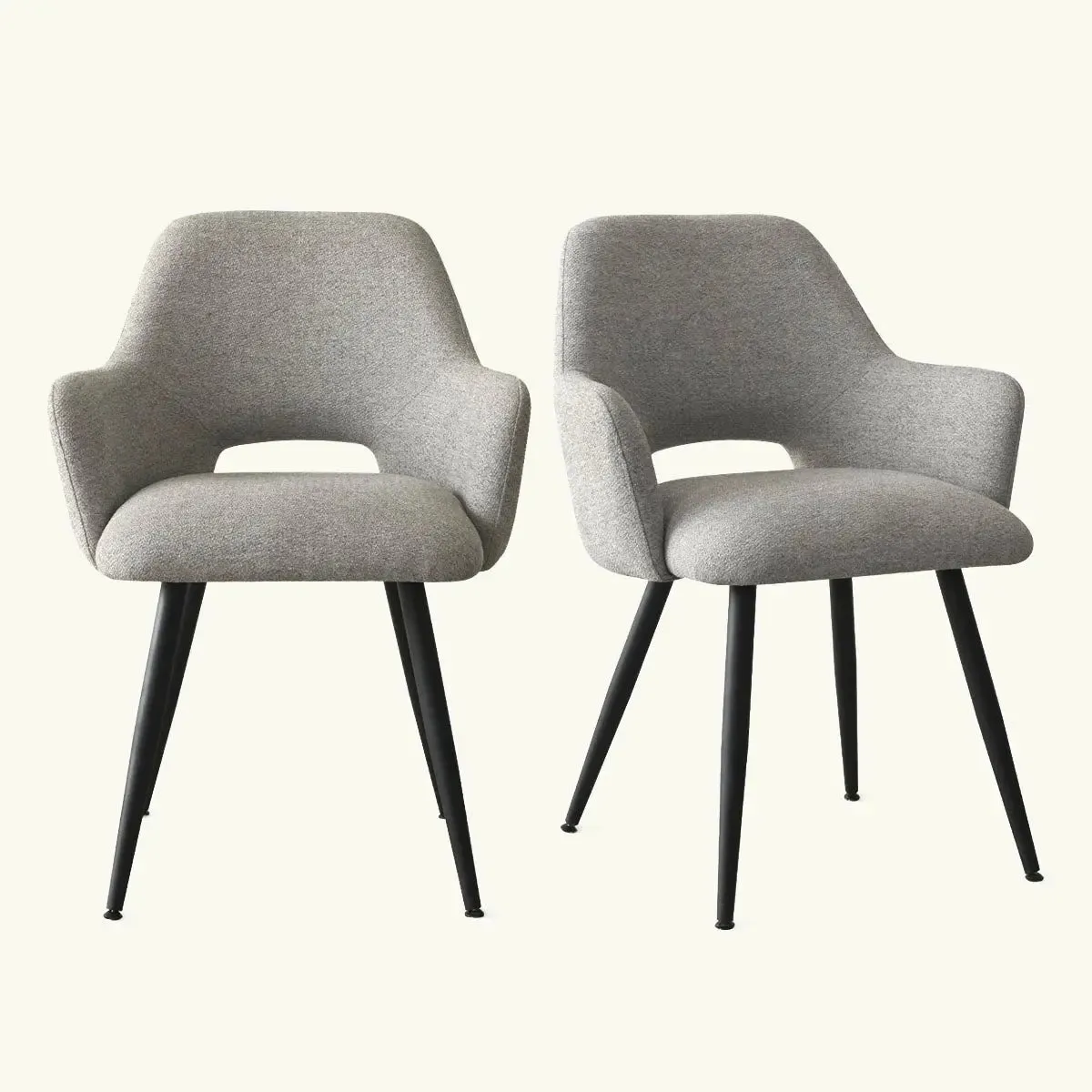 Edwin Upholstered Boucle Dining Chair with Arms (Set of 2)