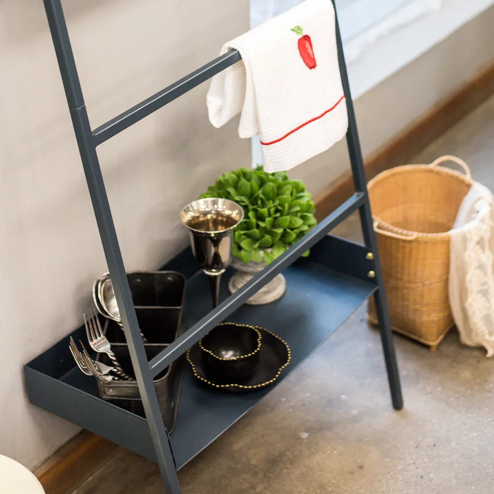 Elan Vulcan Ladder Storage with Shelves (Charcoal Grey)