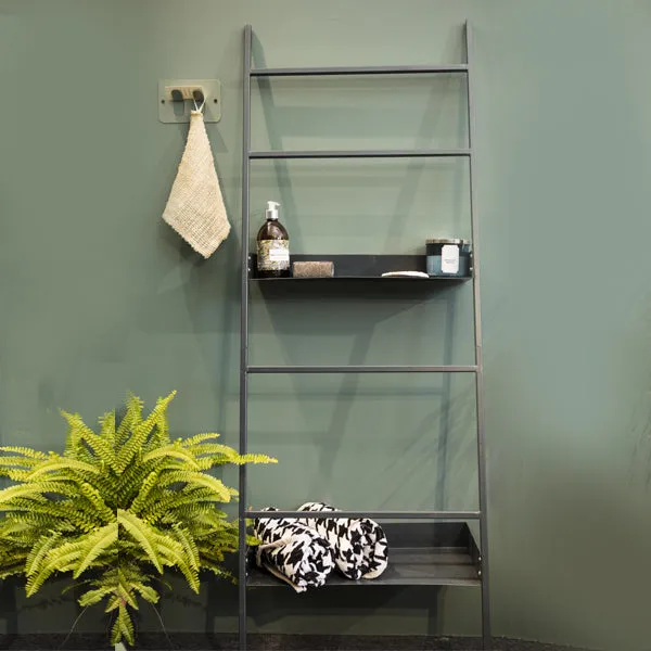 Elan Vulcan Ladder Storage with Shelves (Charcoal Grey)