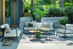 ELLE BELT 3 PIECE SEATING SET - Love Seat and 2 Club Chairs