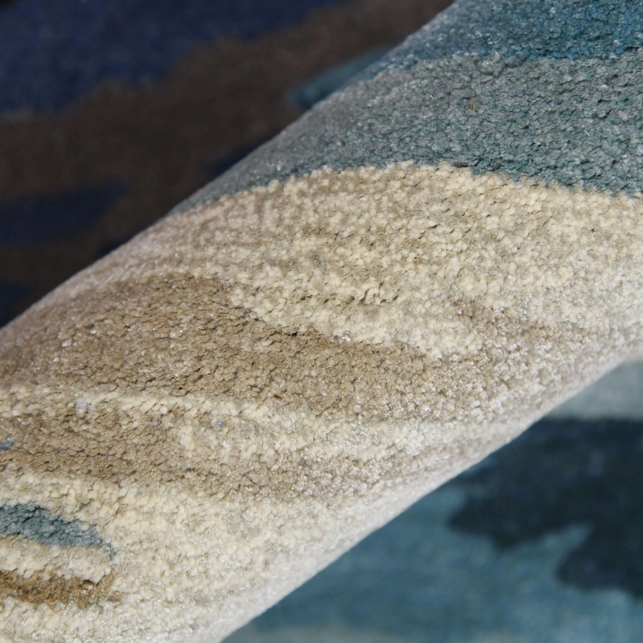Emerald Wool & Viscose Dream Scape 5x8 Feet Hand-Tufted Carpet - Rug