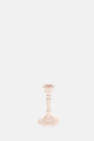 Enamel Candlestick 13cm Pink