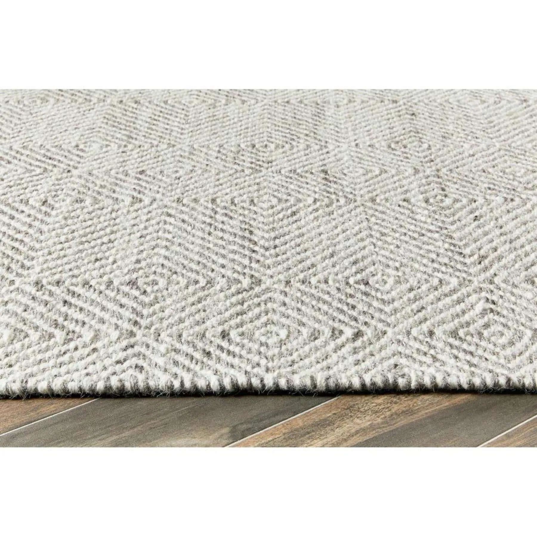Estelle Diamond Natural Wool Rug