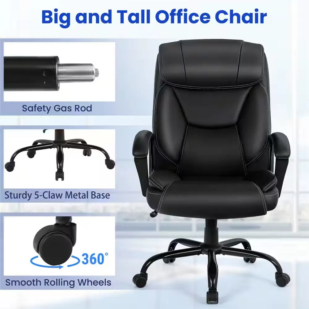 Executive PU Leather Computer Desk Office Chair