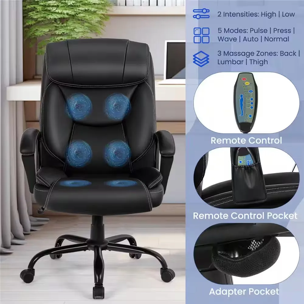 Executive PU Leather Computer Desk Office Chair