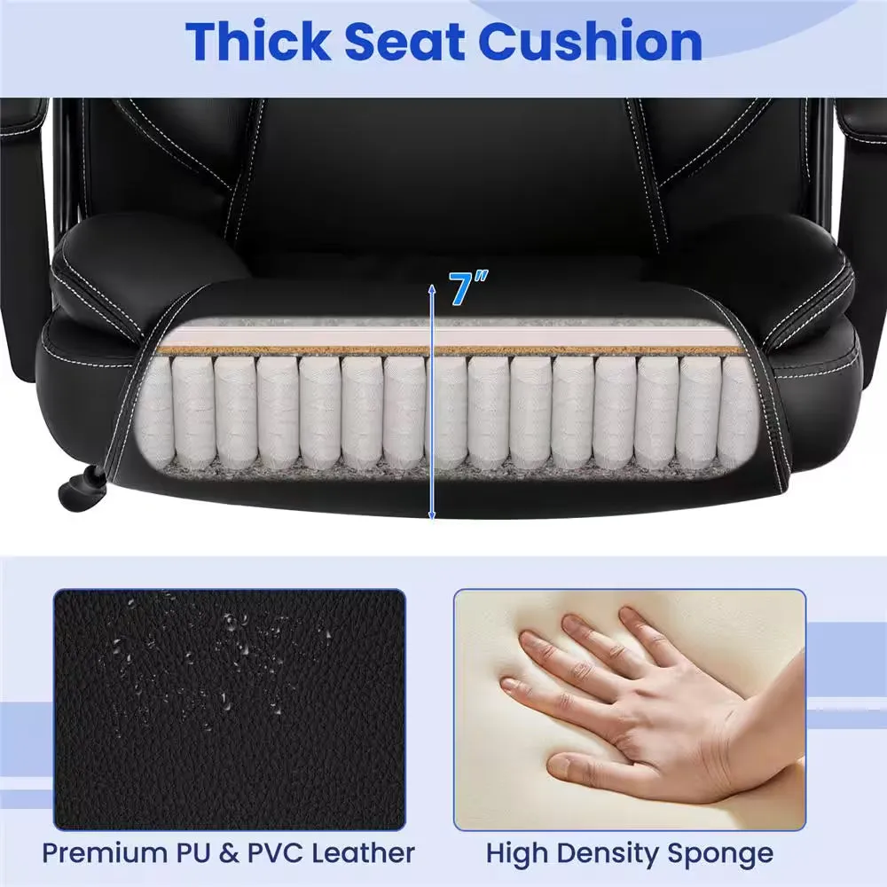 Executive PU Leather Computer Desk Office Chair