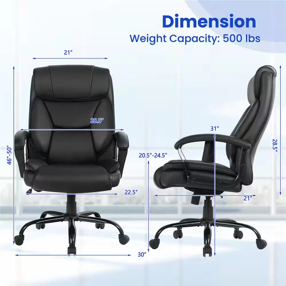 Executive PU Leather Computer Desk Office Chair
