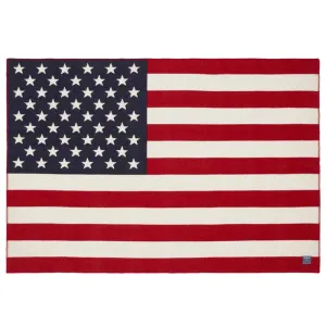 Faribault American Flag Wool Throw