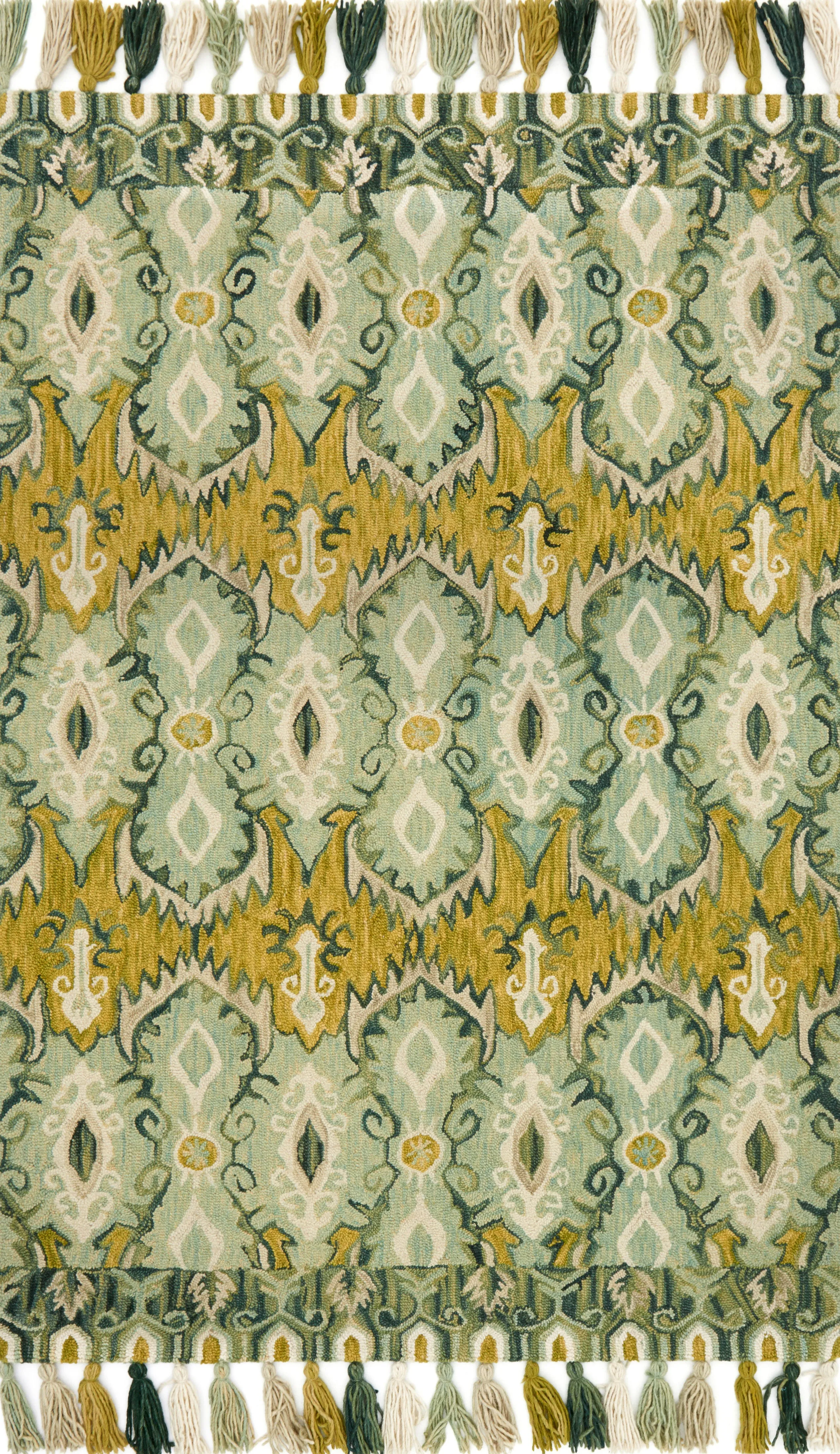 Farrah Rug in Aqua & Lime