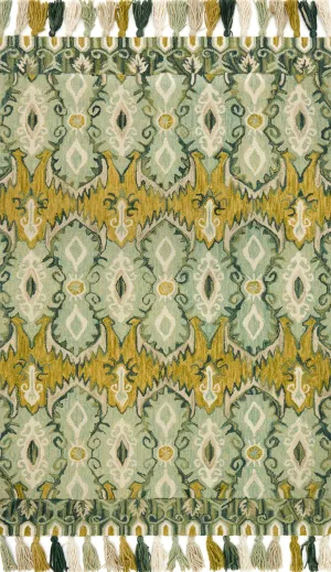 Farrah Rug in Aqua & Lime