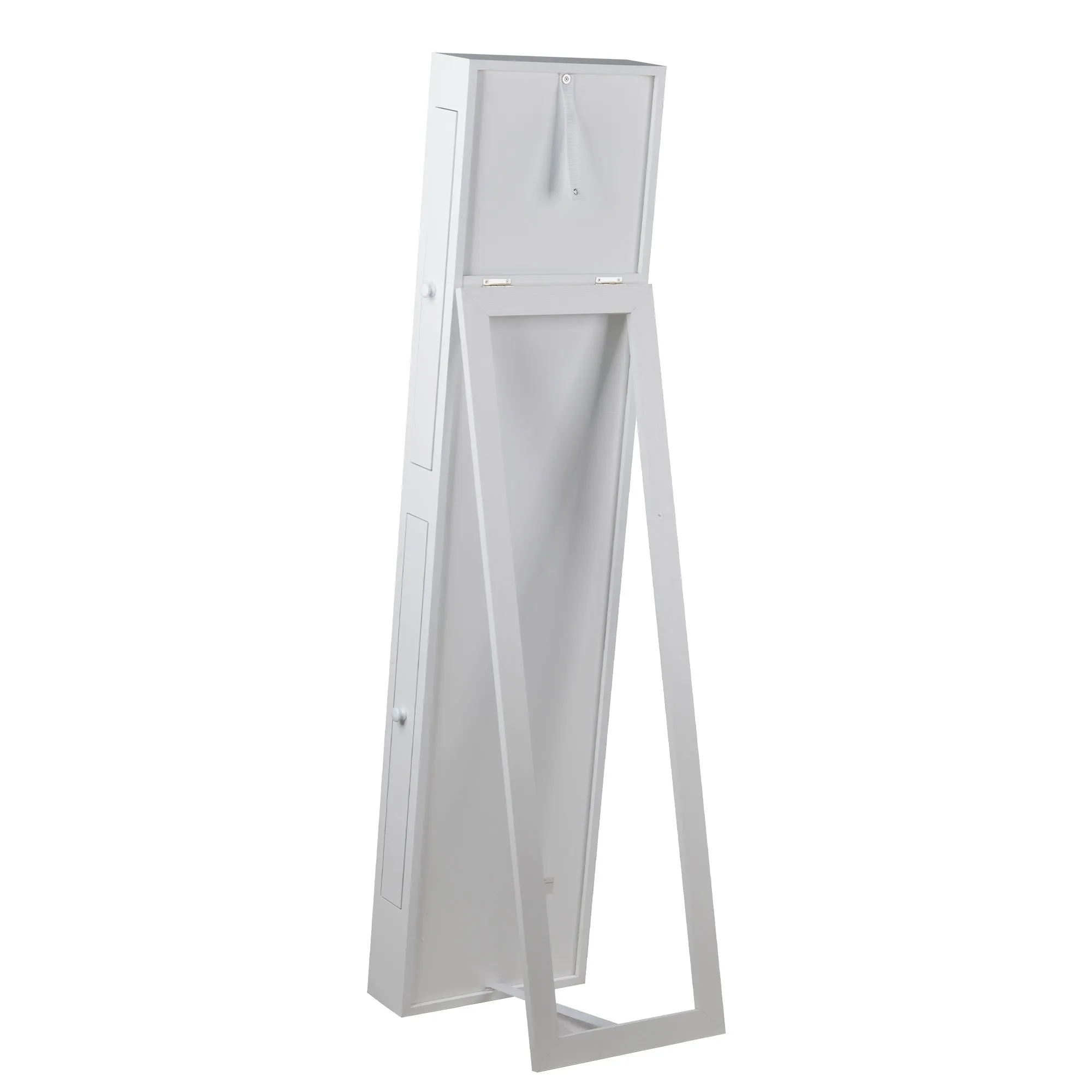 Fashion Full Mirror Standing Mirror Jewelry Cabinet  With Two Storage Drawers