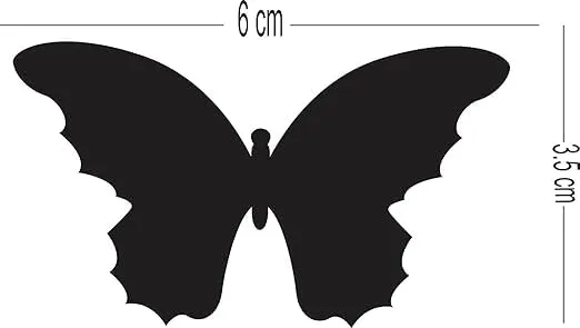 FEEH Butterfly Sticker for Wall | Mirror Butterfly | 3D Sticker for Wall | Golden Mirror for Wall (28 pcs)