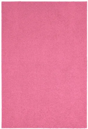 Fiji Rose Pink Washable Solid Shaggy Rug