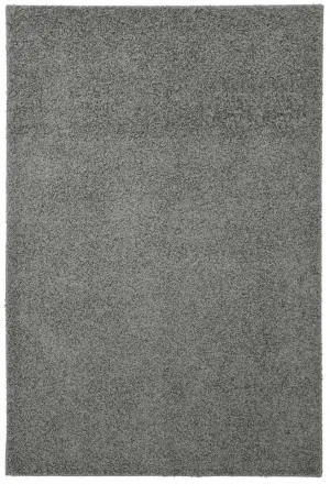 Fiji Silver Washable Solid Shaggy Rug